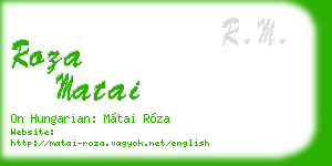 roza matai business card