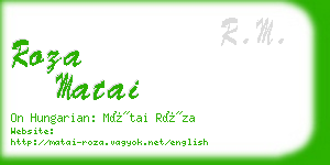 roza matai business card